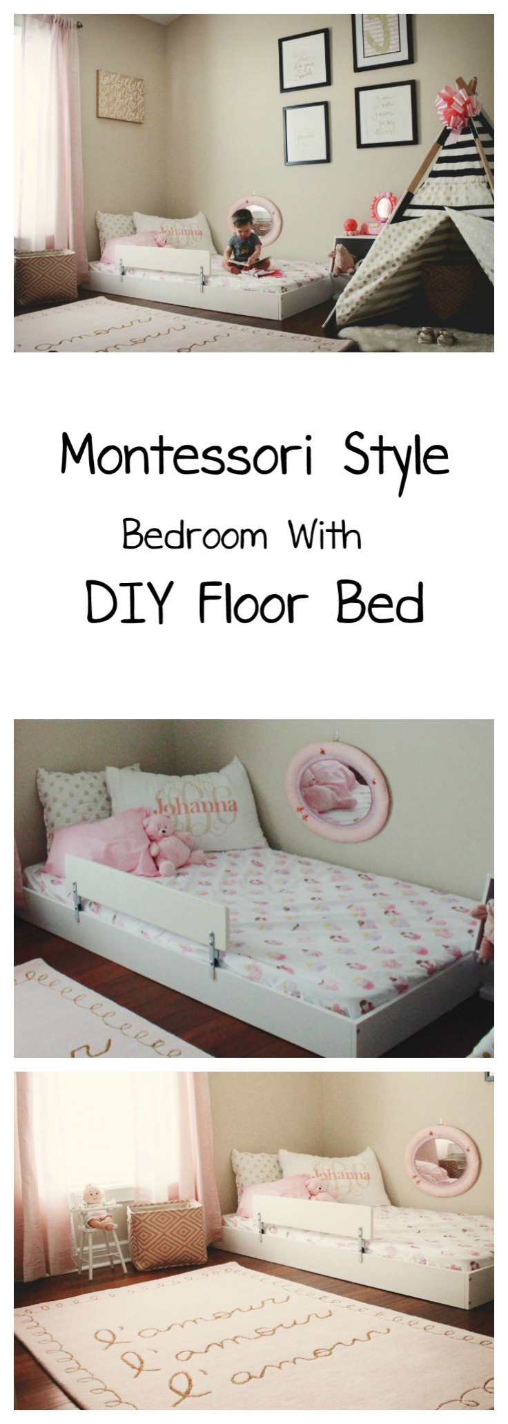 Creating the perfect Montessori Style Big Girl Bedroom! Check out an in depth look at the perfect girl room from Florida Motherhood blogger, Oh Happy Play! 