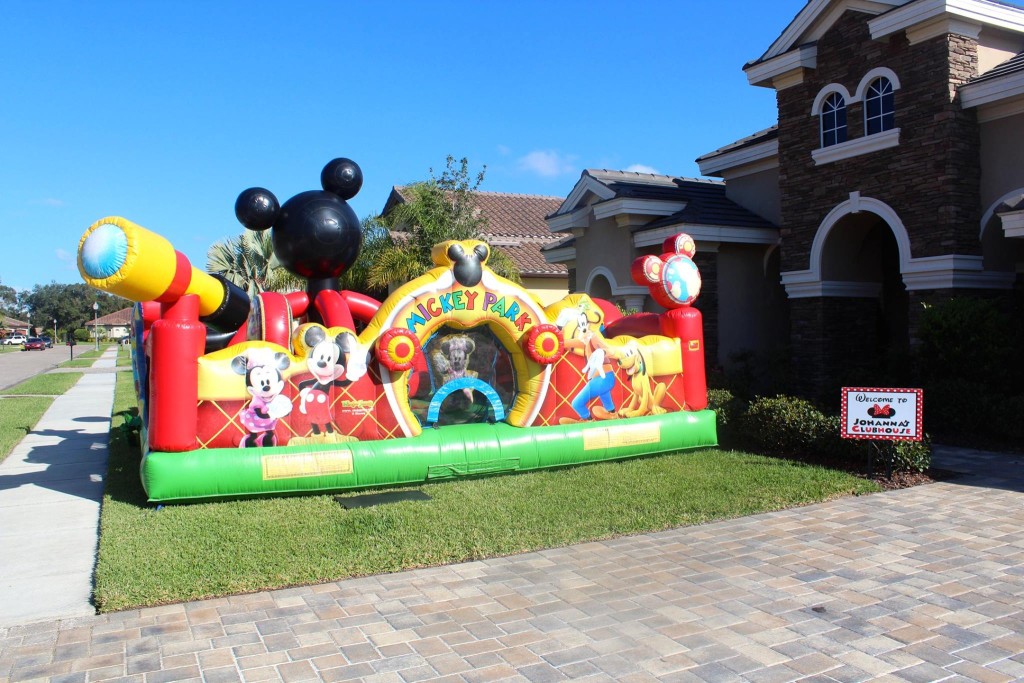 A Mickey Mouse Clubhouse bounce house was a MUST! 