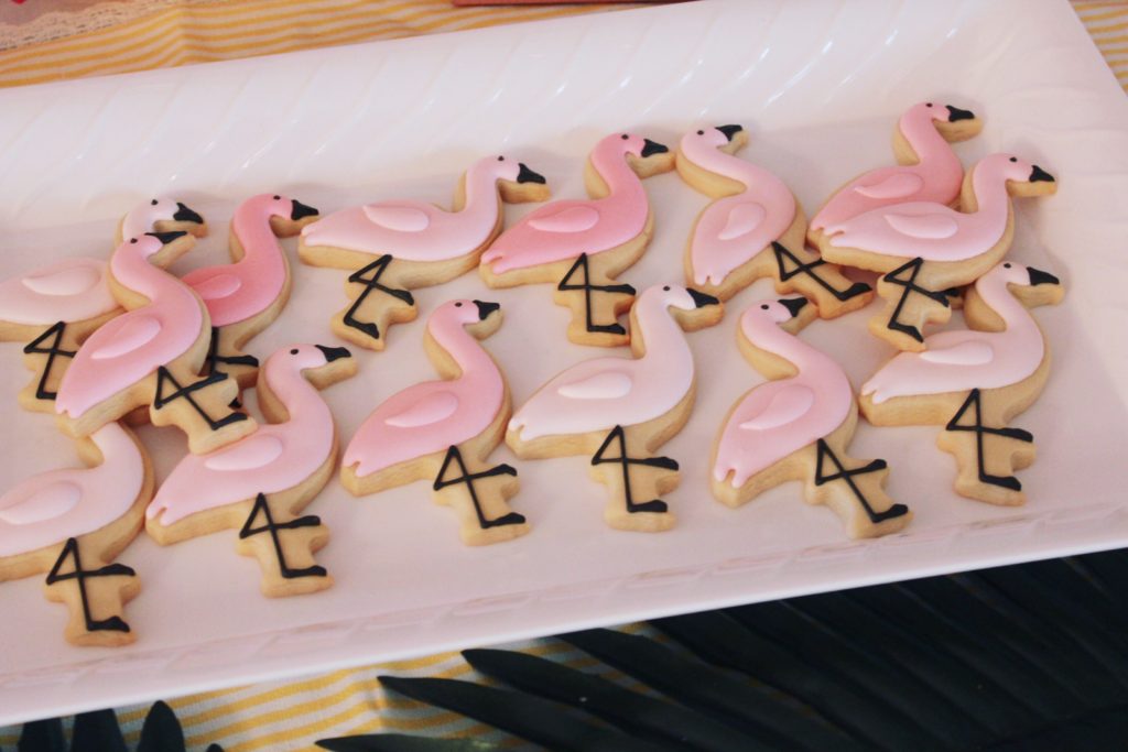 Flamingo Cookies | Copacabana First Birthday Party 