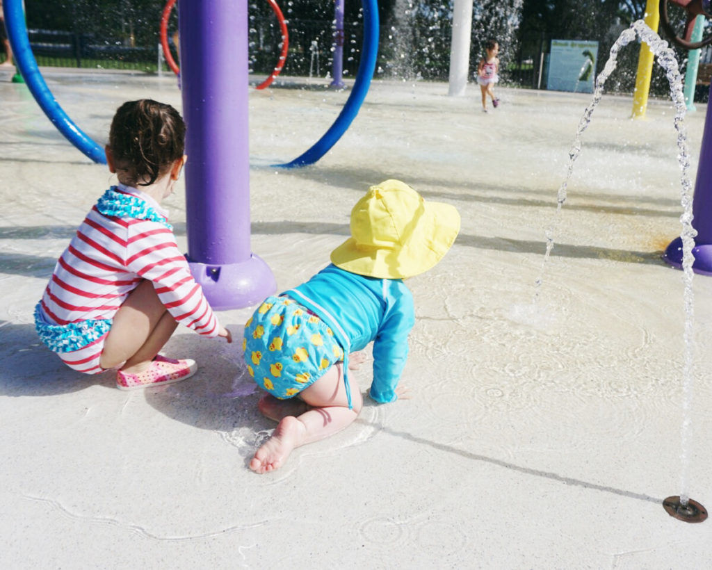 splash pad day must haves, water swim diaper, uva swimwear, swim hat, baby sun hat, swim rash guard, toddler swimwear, sun safe, swim zip, sun hat, baby bathing suit, toddler bathing suit, bathing suit 