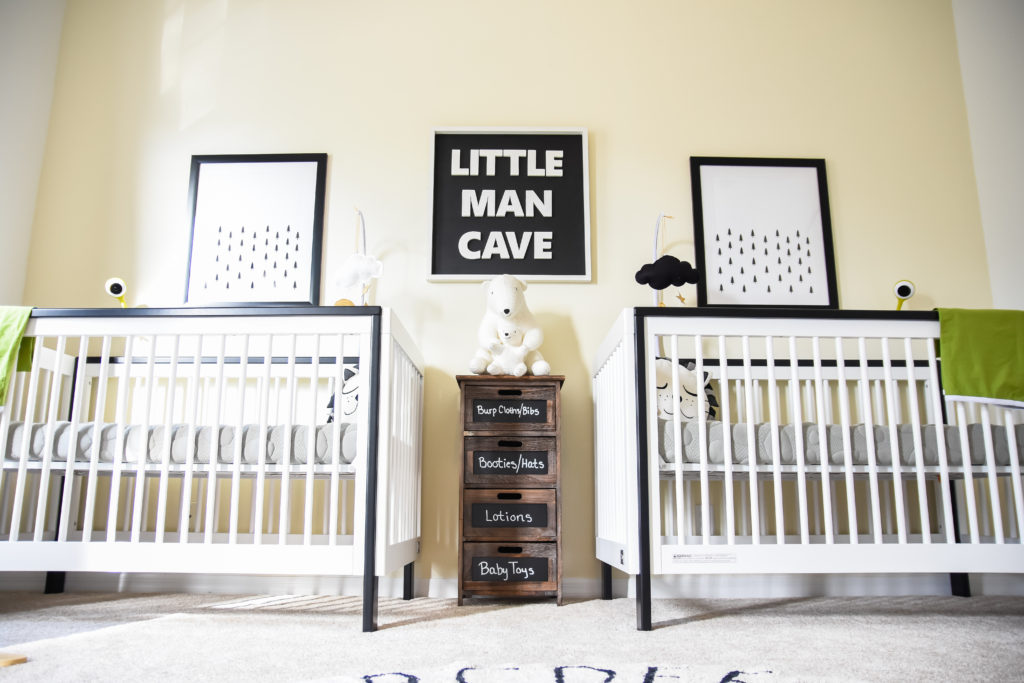Monochrome little man cave nursery, black and white nursery, boy nursery, dream nursery, nursery décor, kids interiors, twin nursery, kids décor, baby rooms, baby boys, twin must haves, nursery reveal, monochrome baby , lollipop baby camera, lorena canal rugs, finn and emma, target pillowfort, animal heads