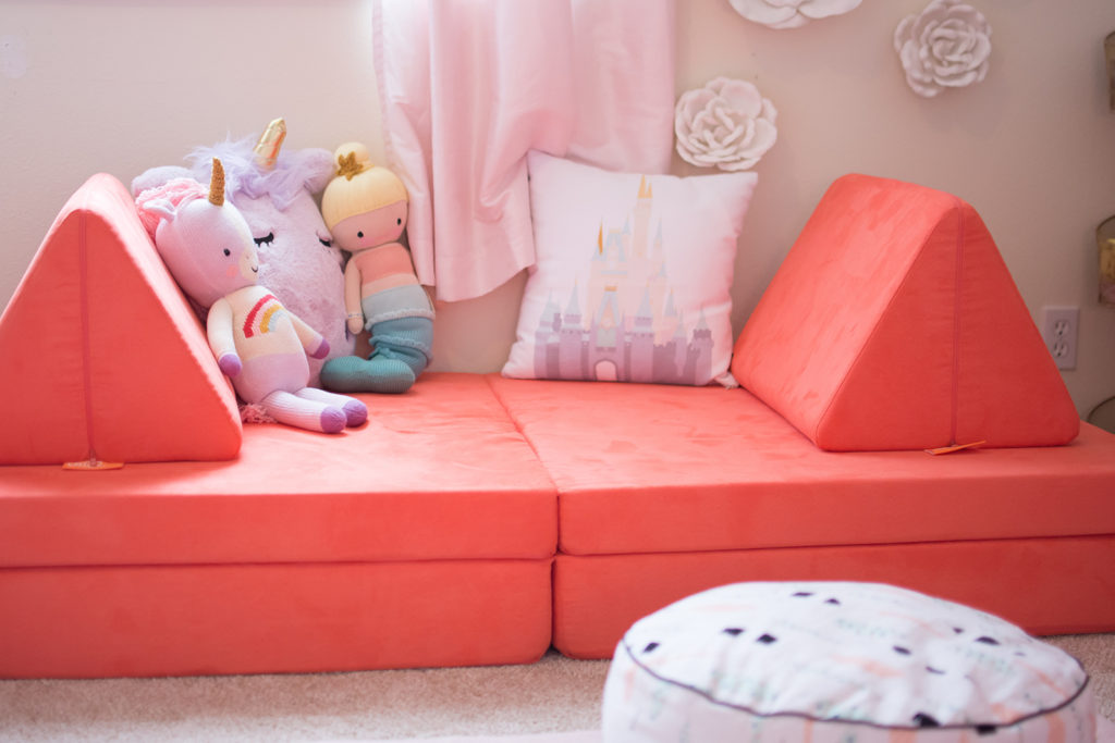 fairytale room, girls room, shared room, shared kids room, shared kids, twin girls, girls room, dream room, little girl's room, princess room, whimsical room, beddy's beds, modern girls room, monochrome girls room, nugget comfort , oh happy play