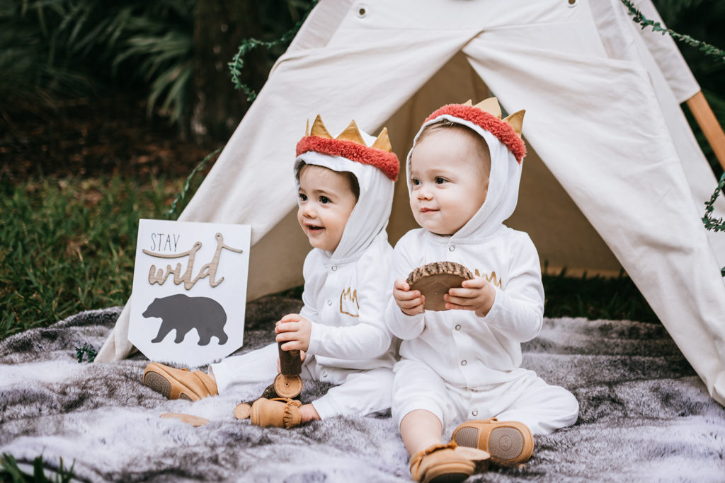 one wild year, wild one birthday party, wild one theme, where the wild things are birthday, cake smash, first birthday theme for twins