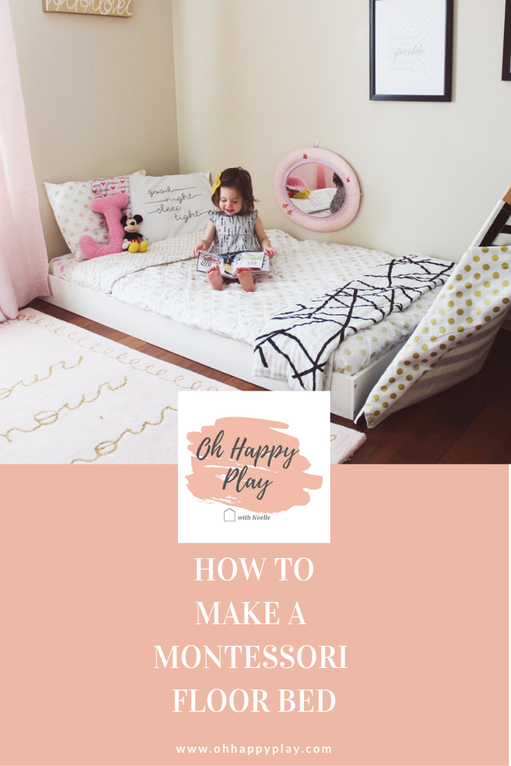 Diy montessori floor bed with deals rails