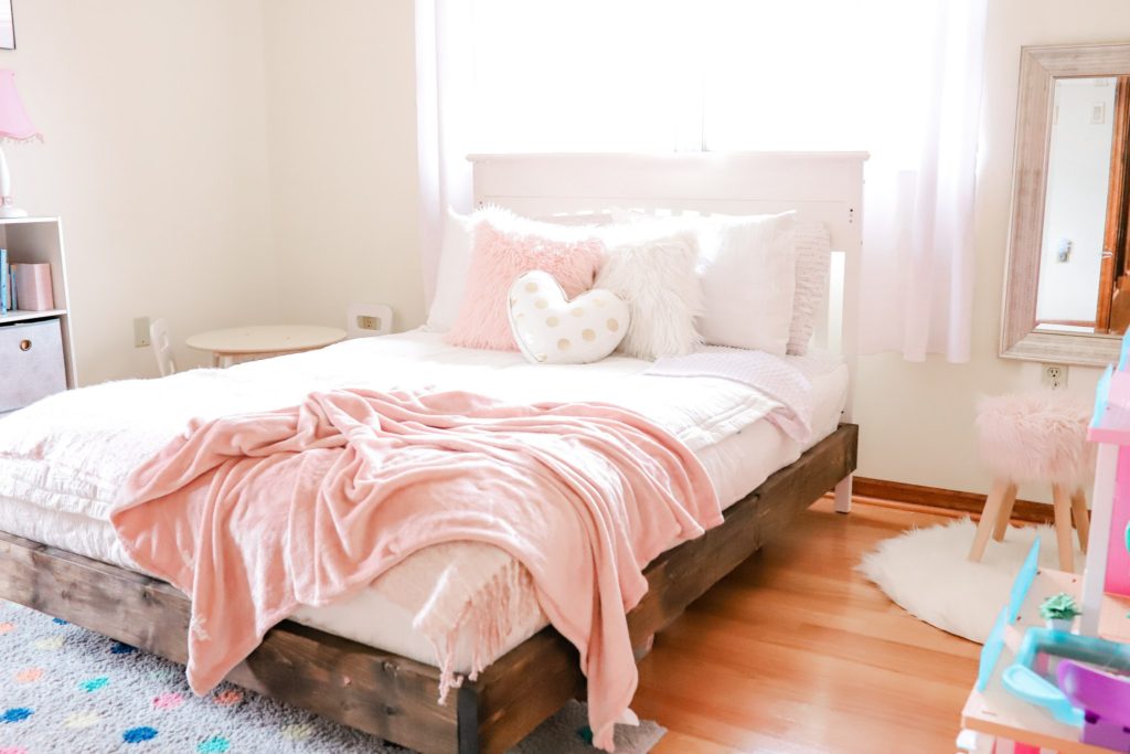 toddler room, baby room, nursery, girl room, boy room, floor bed, montessori floor bed, kids decor, kids dream room, toddler bed, kids bed, house frame bed, teepee, kids fort, playroom, kids playroom, dream playroom, DIY house frame floor bed, DIY house bed, DIY floor bed, floor beds for toddlers, boho chic girls room, little girls room, dreamy girls bedroom, girl bedroom design