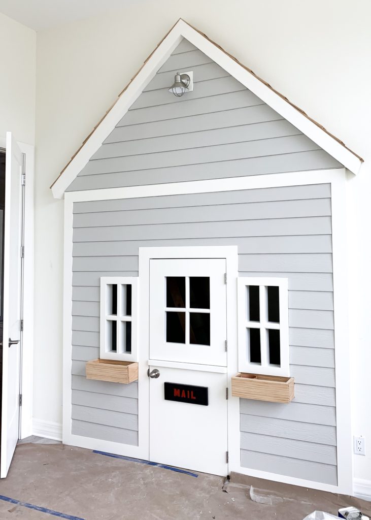 diy under the stairs playhouse, under the stairs playhouse, under stair storage, functional idea for under the stairs, small space storage, DIY, basement, staircase, play areas, reading nooks, playroom, secret room, dutch doors, storage, loft, play house, closet playhouse, playroom inspiration, playroom organization