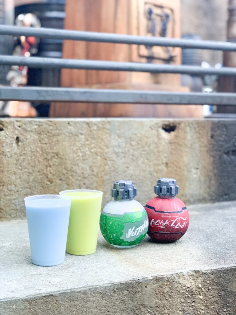 blue milk, green milk, Star Wars galaxy edge 