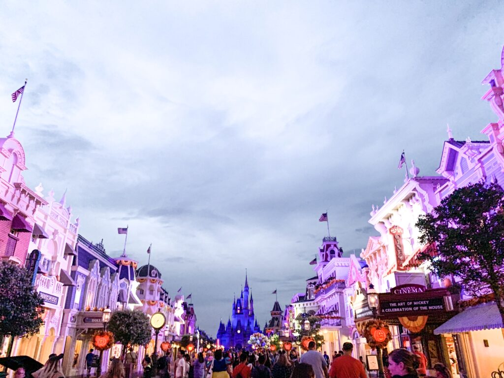 Disney World in the fall, magic kingdom at night, Disney World in October, mickey's not so scary halloween party