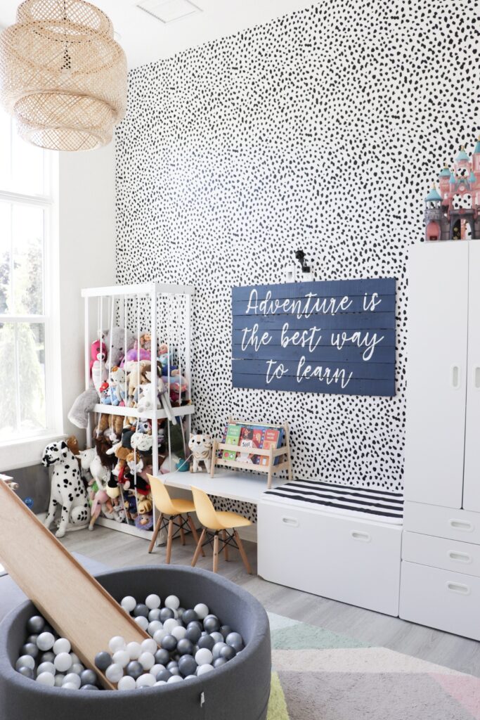 modern playroom storage