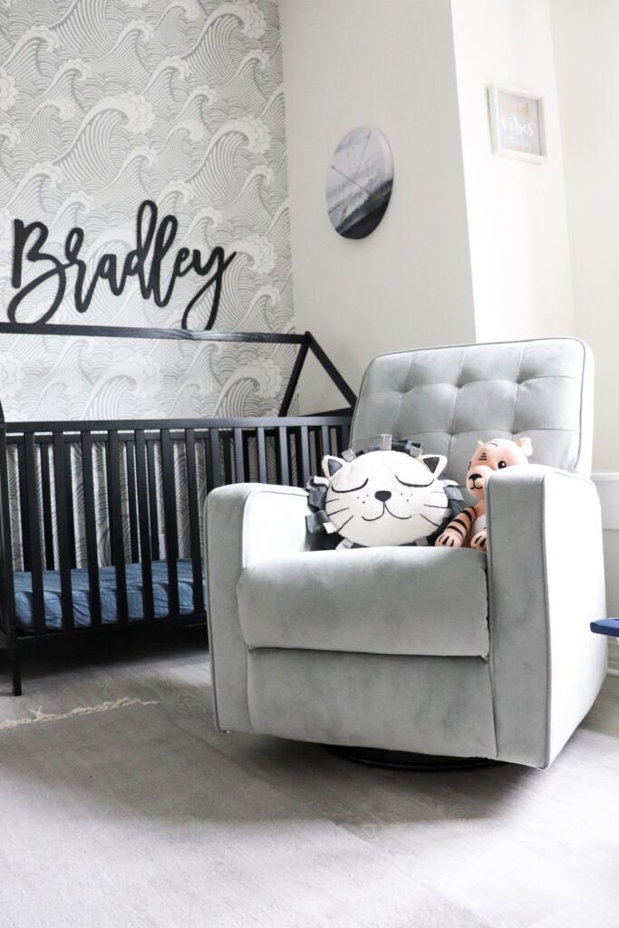 nursery glider, modern nursery glider 