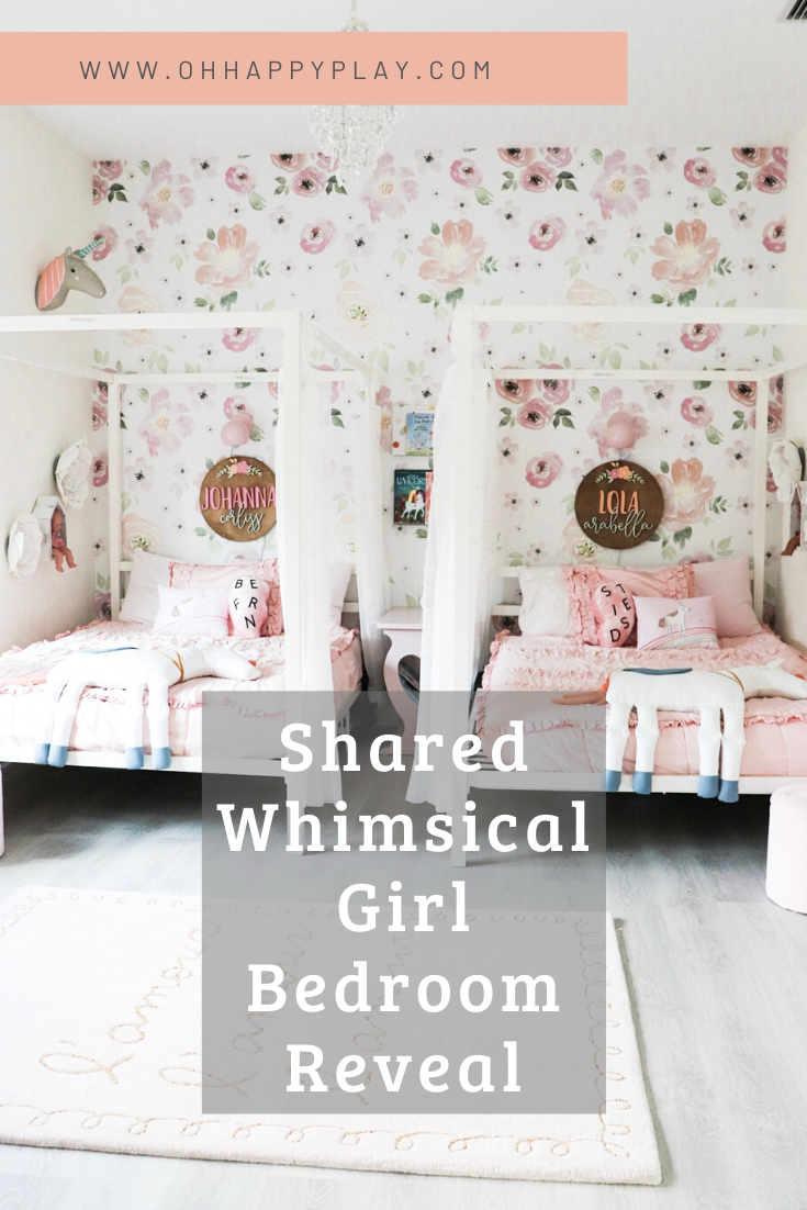 Shared Whimsical Girl Bedroom Reveal Oh Happy Play