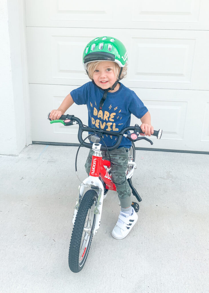 Teaching 3 year shop old to ride bike