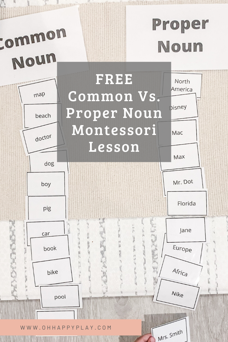  Common and proper noun worksheet, common and proper noun examples, what is a proper noun, what is a common noun, proper noun for kids, common noun examples, fun with common and proper noun, common and proper noun montessori lesson,