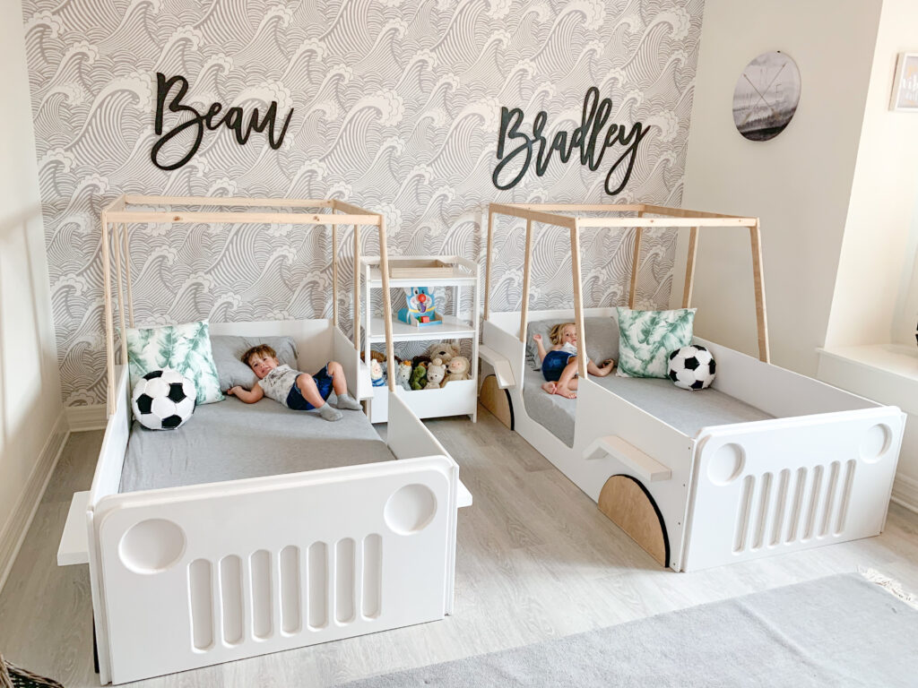 boys wooden bed