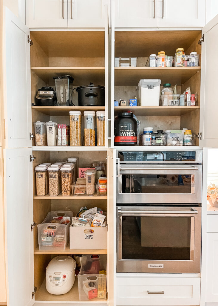 Organized pantry clutter