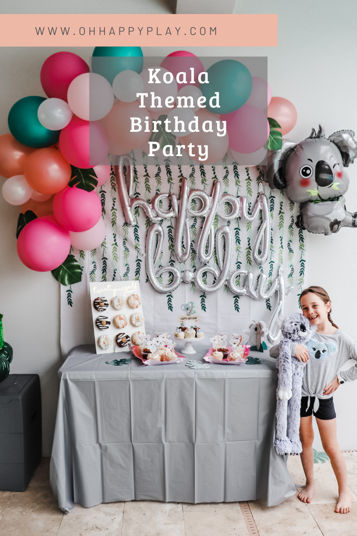 Koala Themed Birthday Party, birthday party theme ideas, 7th birthday ideas, girl birthday party themes