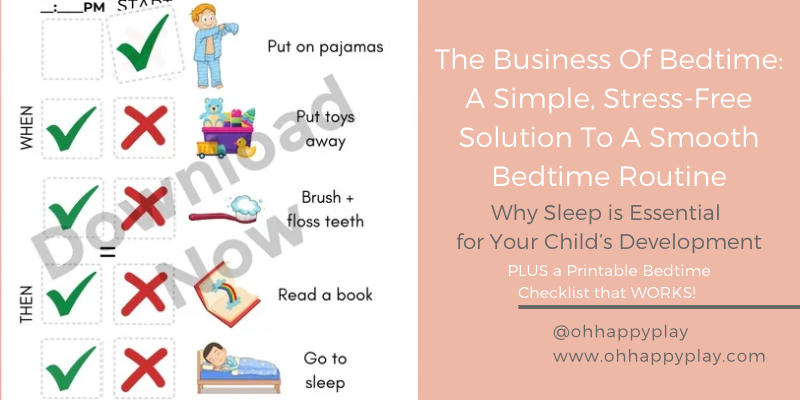 Easy bedtime routine, bedtime checklist, simple bedtime routine, bedtime routine that works for neurodivergent kids