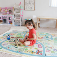 modern playroom, modern day playroom, modern moms, safe toys, montessori playroom, camp castle play mat, wooden toys
